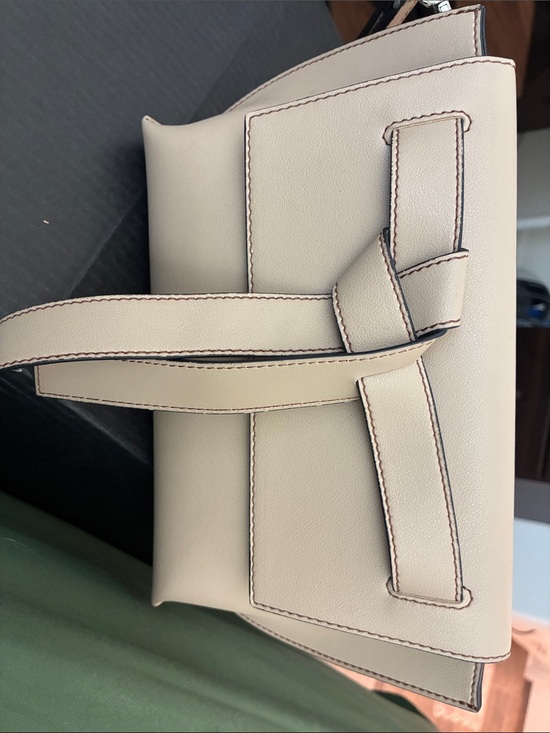 French Connection Handbags - French Connection Classic Cream Knot-Detail Hand Bag